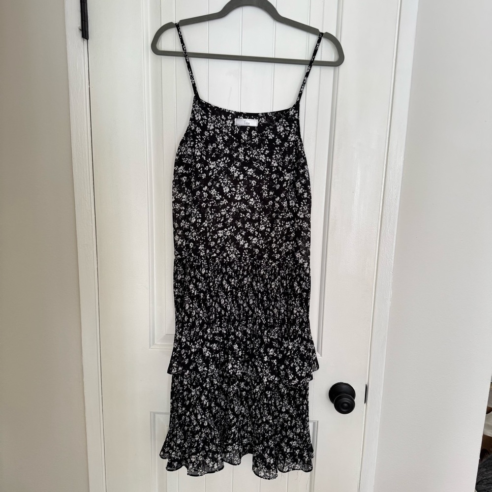 Black Floral Spaghetti Strap Dress